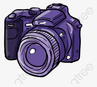 Cartoon Hand Painted Purple - Canon Camera Png Icon, Transparent Png, Transparent PNG