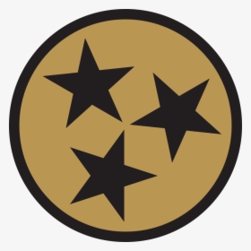 Gold Tri-star 3 Inch All Weather Sticker - Tennessee Tri Star Png, Transparent Png, Transparent PNG