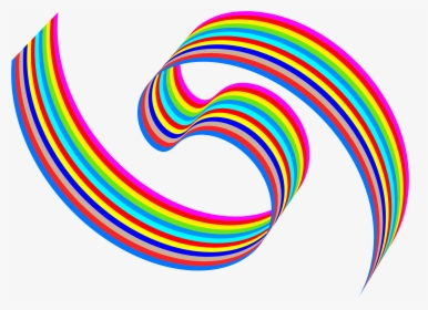Wavy Rainbow Ribbon Clip Arts - Clip Art, HD Png Download, Transparent PNG