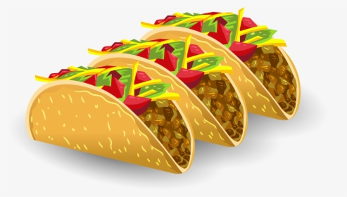 Dessert Junk Food Clipart - Tacos Vector, HD Png Download, Transparent PNG