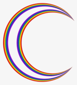 Crescent Moon Rainbow - Clipart Rainbow Crescent Moon, HD Png Download, Transparent PNG