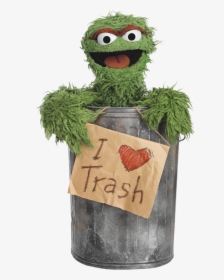 Oscar The Grouch I Love Trash , Png Download - Oscar The Grouch I Love Trash, Transparent Png, Transparent PNG