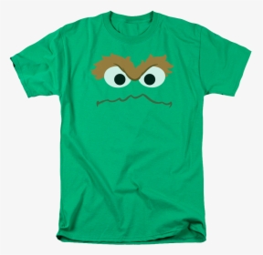Oscar The Grouch Face Sesame Street T-shirt - Oscar The Grouch Shirt, HD Png Download, Transparent PNG