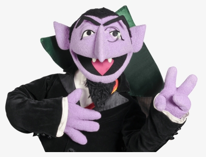 Sesame Street Count Von Count Peace Sign - Count Sesame Street, HD Png Download, Transparent PNG