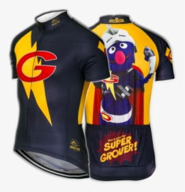 Super Grover Cycling Jersey - Sesame Street Super Grover Shirt, HD Png Download, Transparent PNG