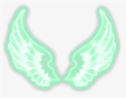 #green #neon #glow #wings #greenwings #spiral #swirl - White Neon Wings Png, Transparent Png, Transparent PNG