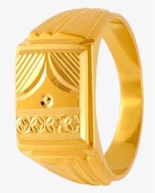22kt Yellow Gold Ring For Men - Design Of Golden Ring For Man, HD Png Download, Transparent PNG