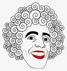 Clown Face Circus Free Picture - Curled Hair Clip Art, HD Png Download, Transparent PNG
