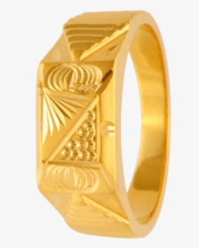 22kt Yellow Gold Ring For Men - Gents Gold Ring, HD Png Download, Transparent PNG