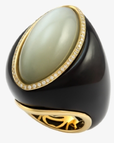 18kt Gold Ring With Uphondo And Moonstone And Little - Ring, HD Png Download, Transparent PNG