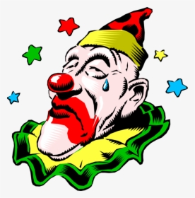 Vector Illustration Of Big Top Circus Clown With Sad - Circus Clowns, HD Png Download, Transparent PNG