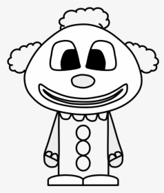 Clown, Big Eyes, Cartoon Person, Black And White - Cartoon, HD Png ...