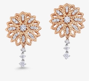 Roberto Coin Barocco 18k Rose Gold And 18k White Gold - Earrings, HD Png Download, Transparent PNG