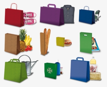 Nine Different Paper Bag Forms And Usages With Different - Different Kinds Of Paper Bags, HD Png Download, Transparent PNG