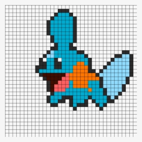 Mudkip Perler Bead Pattern / Bead Sprite - Pixel Art Pokémon Go, HD Png Download, Transparent PNG