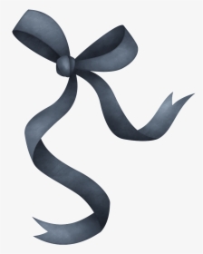 Black Cute Gift Bow Transparent - Black Ribbon Bow Free, HD Png Download, Transparent PNG