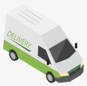 Green Delivery Car Png, Transparent Png, Transparent PNG