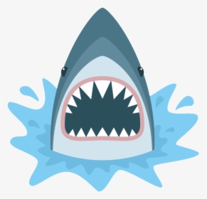 A Illustration Of The Shark From Jaws, The Movie - Shark Mouth Open Drawing, HD Png Download, Transparent PNG