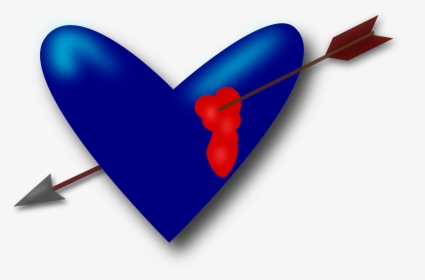 Heart Love Valentine Arrow Png Image - Broken Blood From Heart With Arrow, Transparent Png, Transparent PNG