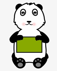 A Stop Sign Clipart, Vector Clip Art Online, Royalty - Panda Holding A Computer, HD Png Download, Transparent PNG