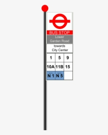 Stop Clipart Transparent Png - London Bus Stop Sign Clipart, Png Download, Transparent PNG