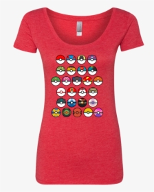 Pokemon Go Poke Balls Next Level Ladies Triblend Scoop - T-shirt, HD Png Download, Transparent PNG