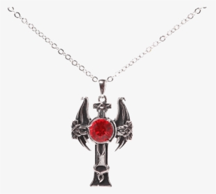 Winged Gothic Cross Necklace - Locket, HD Png Download, Transparent PNG