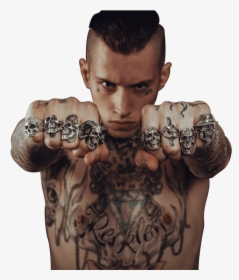 Skull Bedding Sets Slide - Tattooed Man, HD Png Download, Transparent PNG