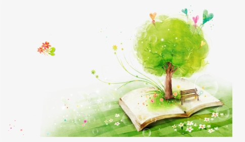 Para Principiantes Trees Watercolor Books Green In - Watercolor Background Books, HD Png Download, Transparent PNG