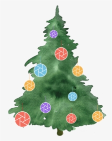 Christmas Tree Transparent Watercolor, HD Png Download, Transparent PNG
