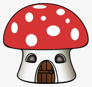 Mushrooms Clipart Cute Sun Cartoon - Cartoon Mushroom House, HD Png Download, Transparent PNG
