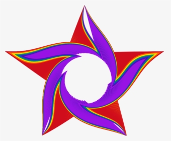 Twisted Rainbow Star - Abstract Star Shape Clipart, HD Png Download, Transparent PNG