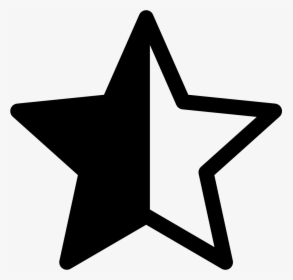 Star Shape With Half Full Comments - Half Full Star Icon Png, Transparent Png, Transparent PNG