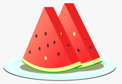 Watermelon Slices - Slice Of Watermelon Clipart, HD Png Download, Transparent PNG