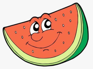 Watermelon Slice Cartoon - Watermelon Clip Art Free, HD Png Download, Transparent PNG