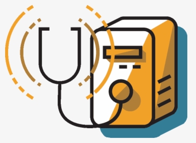 Illustration Of A Stethoscope Checking Up On A Computer, HD Png Download, Transparent PNG
