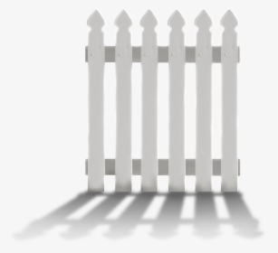Fence With Shadow Png Clipart - White Fence Png Transparent, Png Download, Transparent PNG
