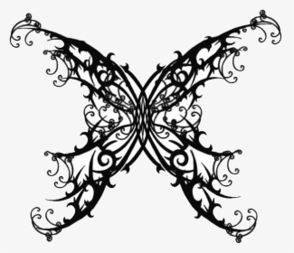 Transparent Tribal Wings Png - Butterfly Tattoos, Png Download, Transparent PNG