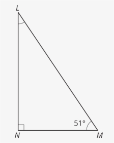 In Right Triangle Lmn, Angles L And M Are Complementary - Right Triangle, HD Png Download, Transparent PNG