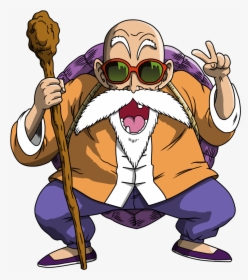 A Vara Is A Long Thin Stick - Master Roshi Peace Sign, HD Png Download, Transparent PNG