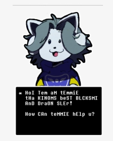 Transparent Temmie Png - Cartoon, Png Download, Transparent PNG