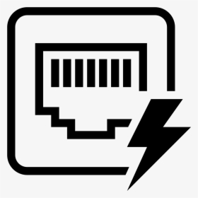 Transparent Power Icon Png - Power Over Ethernet Symbol, Png Download, Transparent PNG
