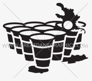 Clipart Beer Black And White - Black And White Beer Pong, HD Png Download, Transparent PNG