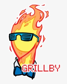 “grillby In Shutter Shades Headshot Commission For - Cartoon, HD Png Download, Transparent PNG