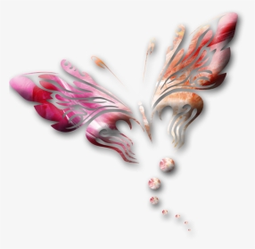 Pink Butterfly Png Clipart - Clipart Transparent Background Butterfly Flying, Png Download, Transparent PNG