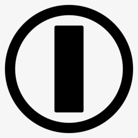 On Power Circular Symbol With A Bar Inside Comments - Fb Image Black And White, HD Png Download, Transparent PNG