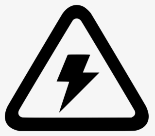 Electric Power Svg Png Icon Free Download Ⓒ - Narrow Road Sign Black And White, Transparent Png, Transparent PNG