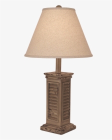 Aged Cottage Shutter Table Lamp - Lampshade, HD Png Download, Transparent PNG
