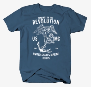 Marines In The Revolution Marine Corps Eagle And Anchor - Marine T Shirt Design, HD Png Download, Transparent PNG