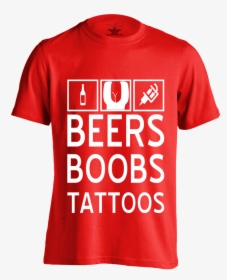 Beers Boobs Tattoos - Active Shirt, HD Png Download, Transparent PNG